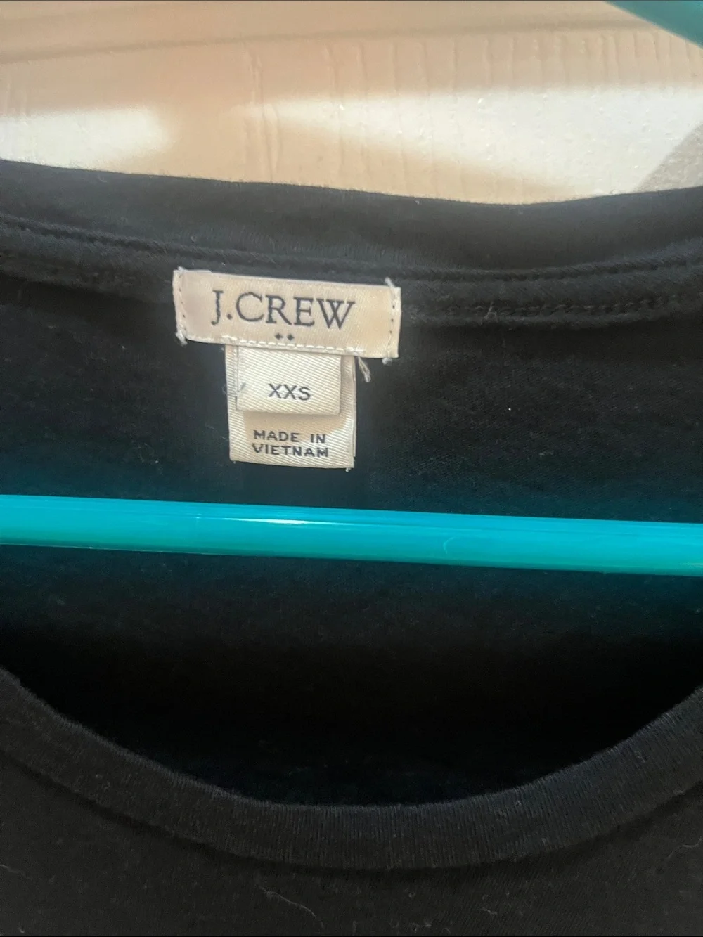 J. Crew Black Short Sleeve Tee with Tie Sleeve Detail